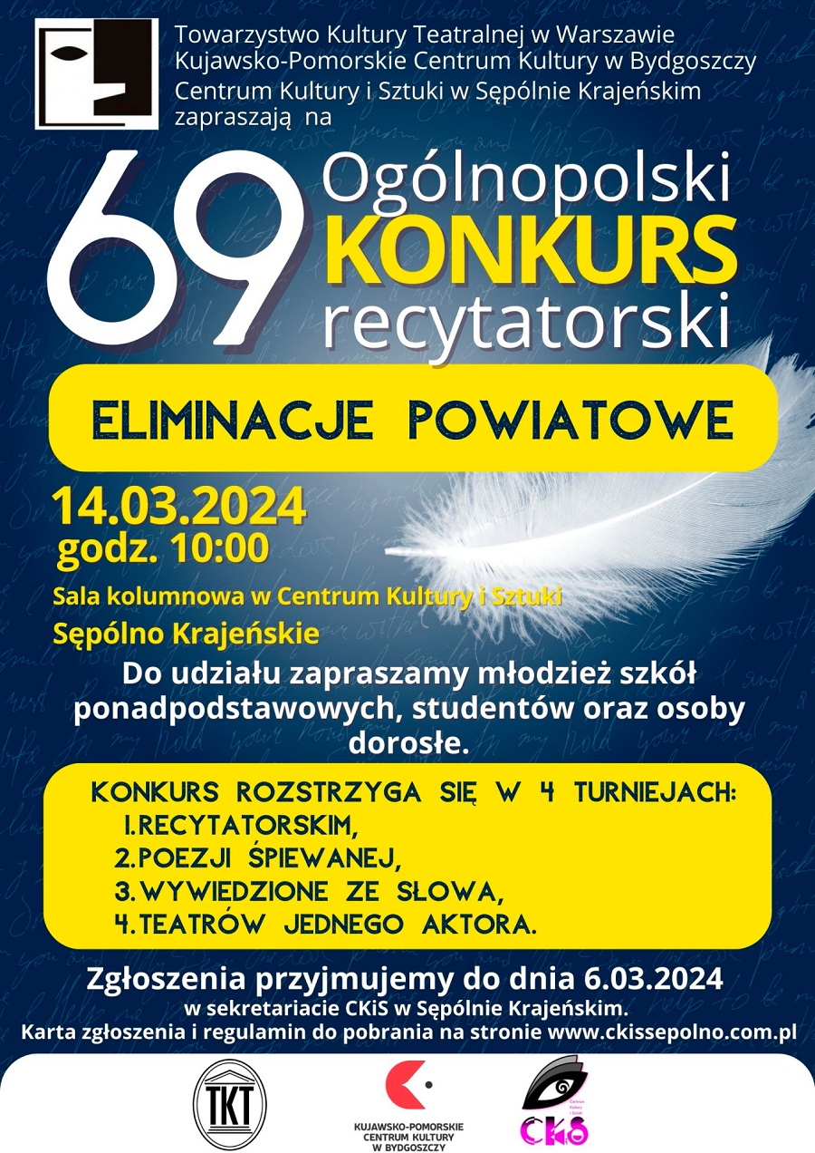 69. OGÓLNOPOLSKI KONKURS RECYTATORSKI - Punkt Informacji Turystycznej W ...